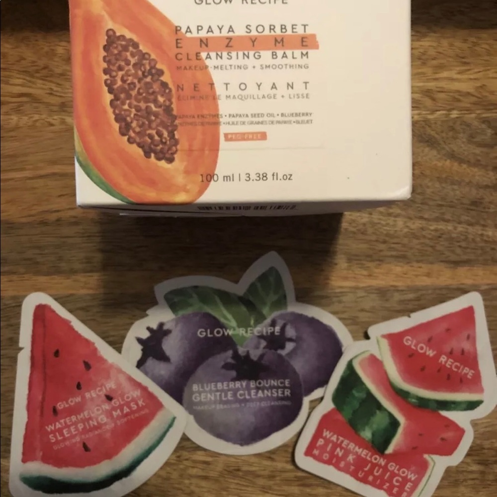 Glow Recipe PAPAYA Sorbet Enzyme CLEANSING BALM 100 ml / 3.38 fl.oz + Samples